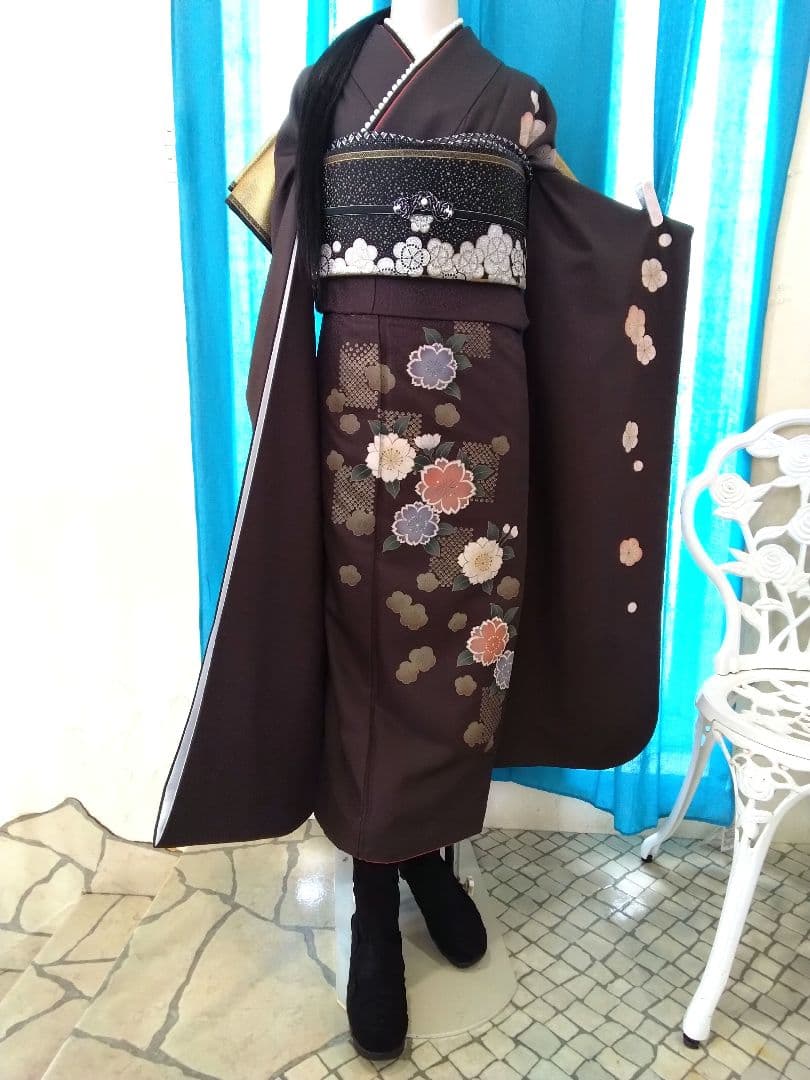 振袖フルセット、化繊振袖成人式、重ね衿、帯揚げ帯締め、西陣袋帯、襦袢