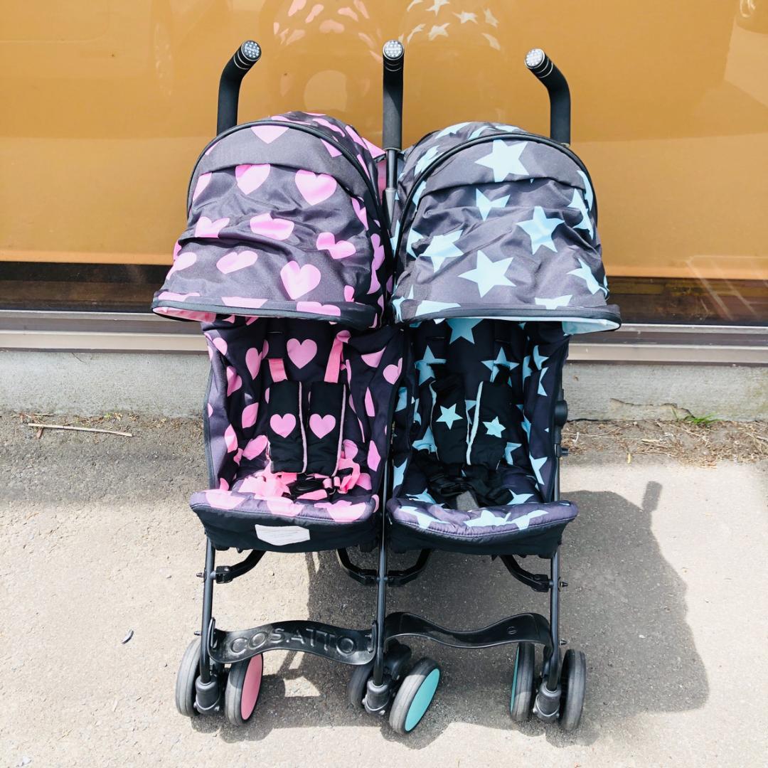 COSATTO コサット 双子用ベビーカー 二人乗りベビーカー　「5455」