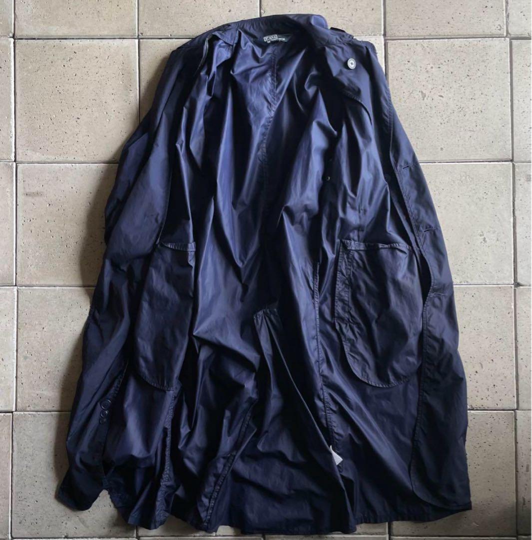 90s ポロ ラルフローレン ロング ナイロン トレンチ コート L