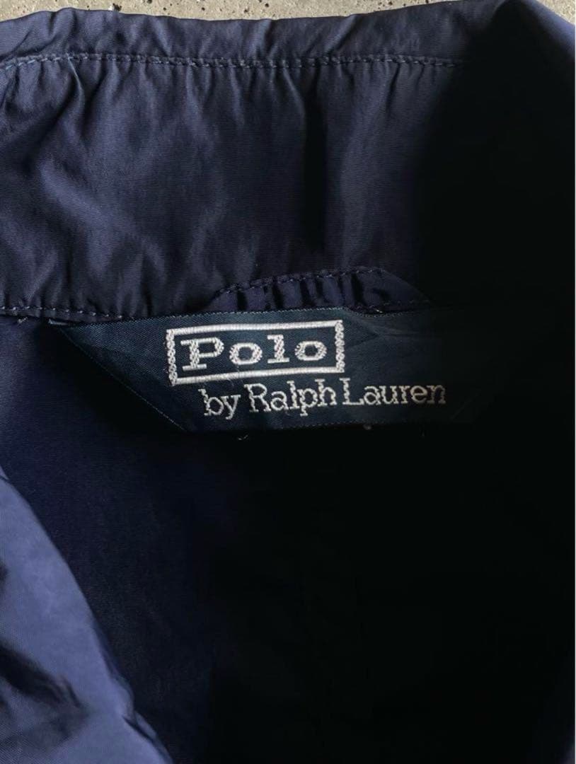 90s ポロ ラルフローレン ロング ナイロン トレンチ コート L