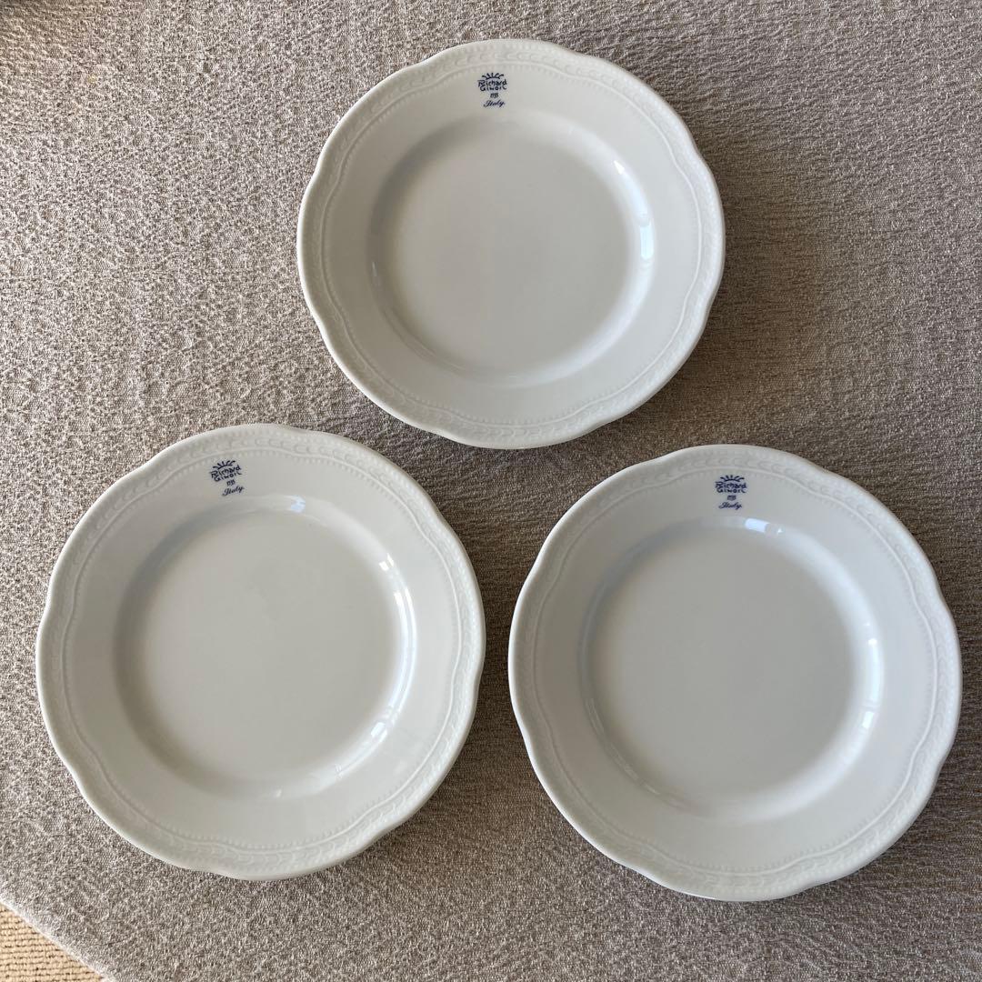 ボンジョルノブルーロゴ Murat white サラダ皿　５枚