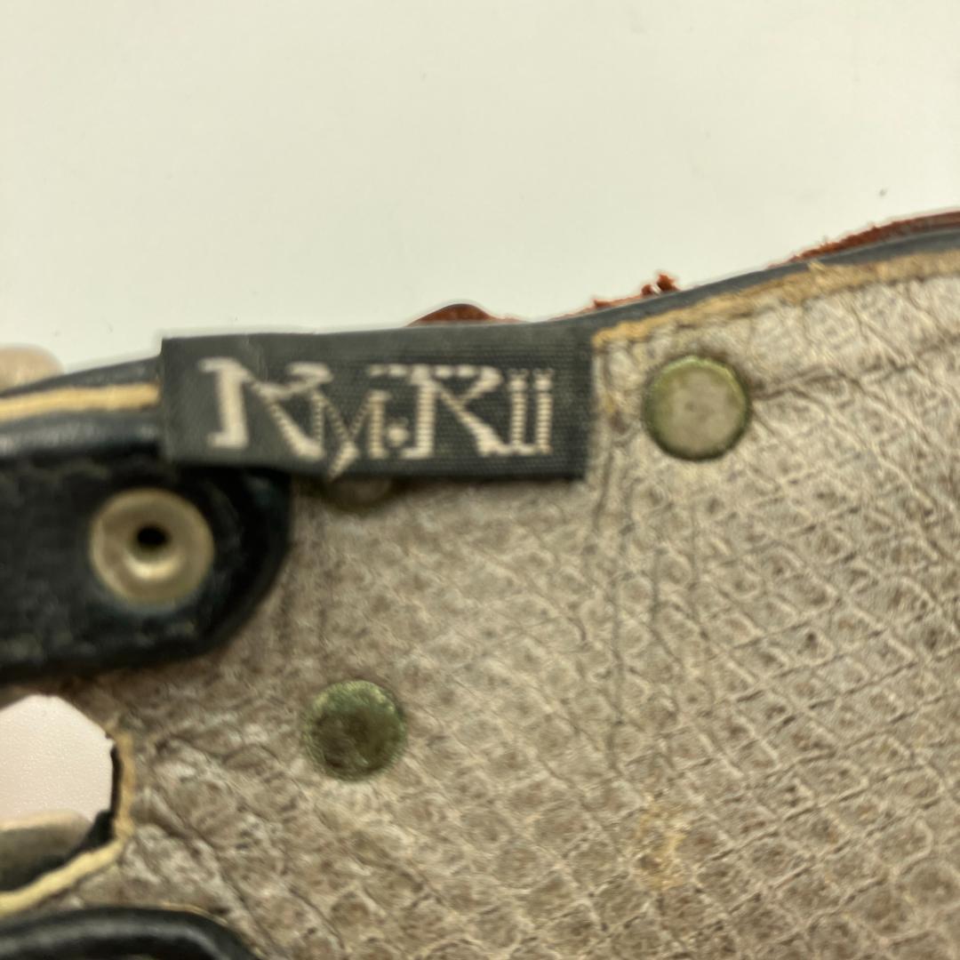 公*o様 【希少】KMRII　レザーブレスレット ダブルバックル クロコ型押し