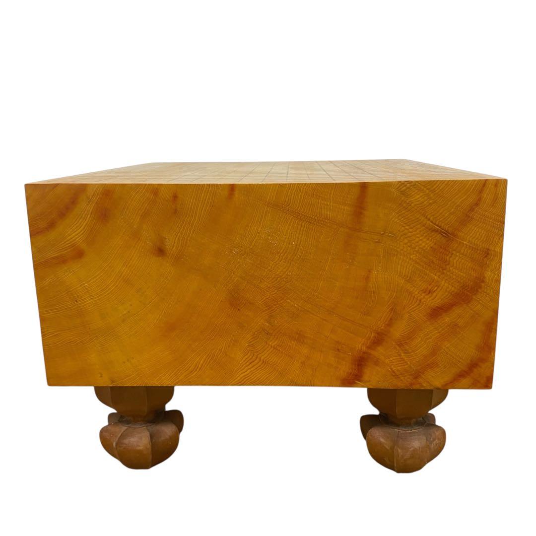 碁盤　本榧　ヘソ付　脚付　厚み19.5cm へそあり 囲碁盤　約22kg ケース