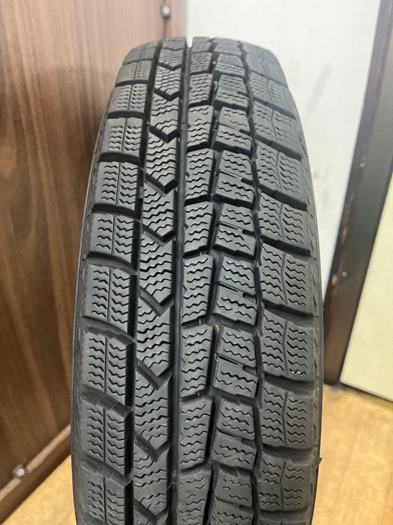 ⑤2022年製 中古ダンロップ冬タイヤ145/80R13 4本セット軽自動車各種