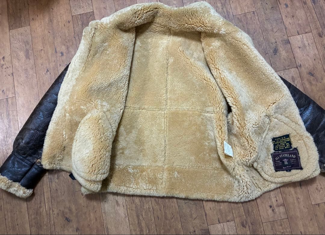 最終値下げ　B-3 ムートン フライトジャケット ヴィンテージ　羊革 ブラウン