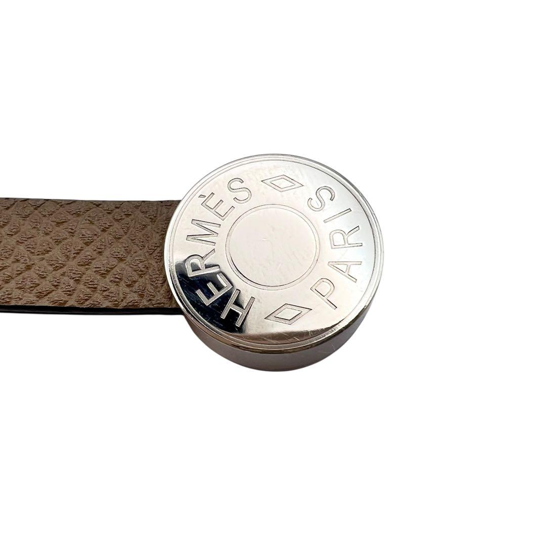 美品✨エルメス　レザー　グローブホルダー　マグネット　グレージュ　ブラウン