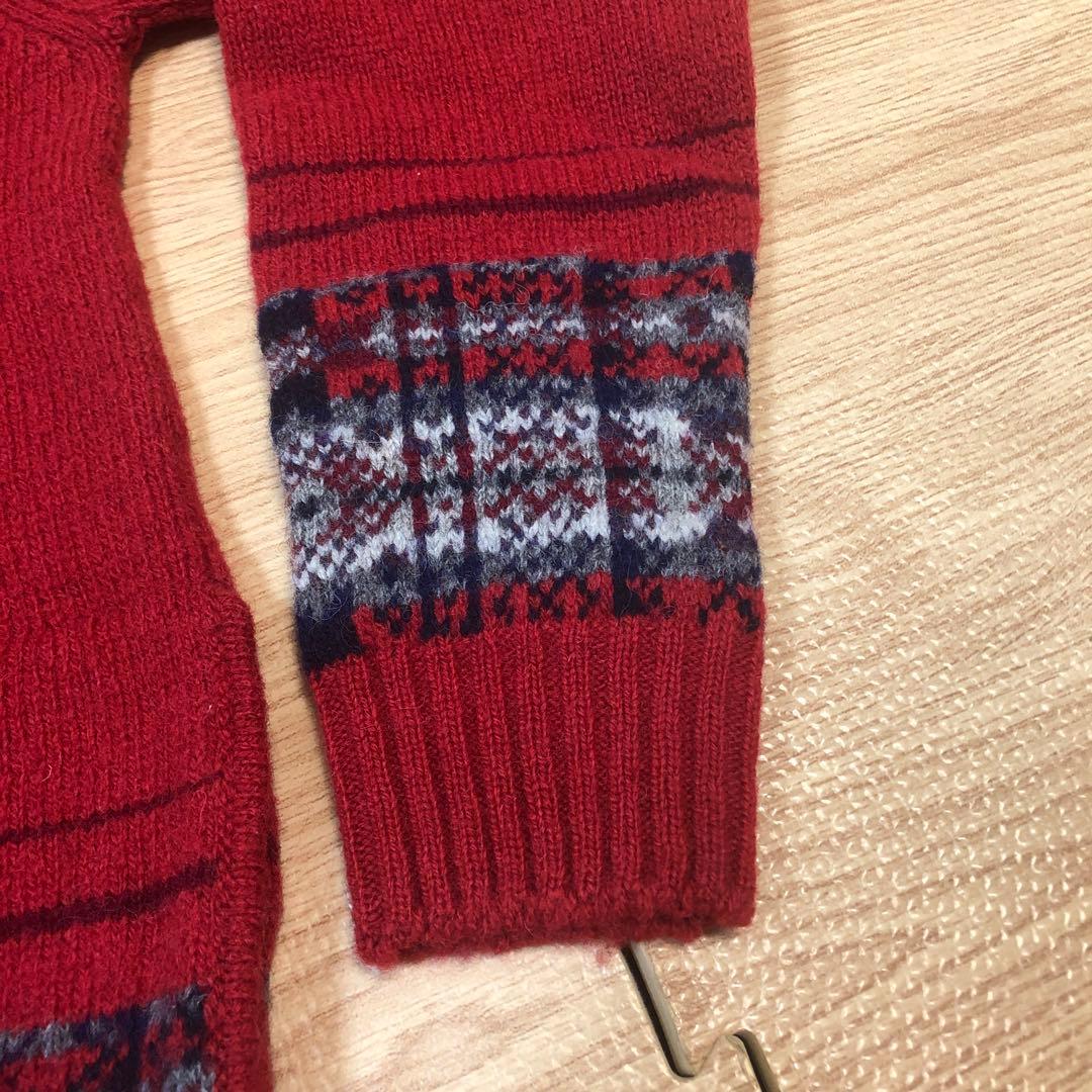 【本日最終値下レアな美品】『Papas』シェットランドウール使用カーディガン