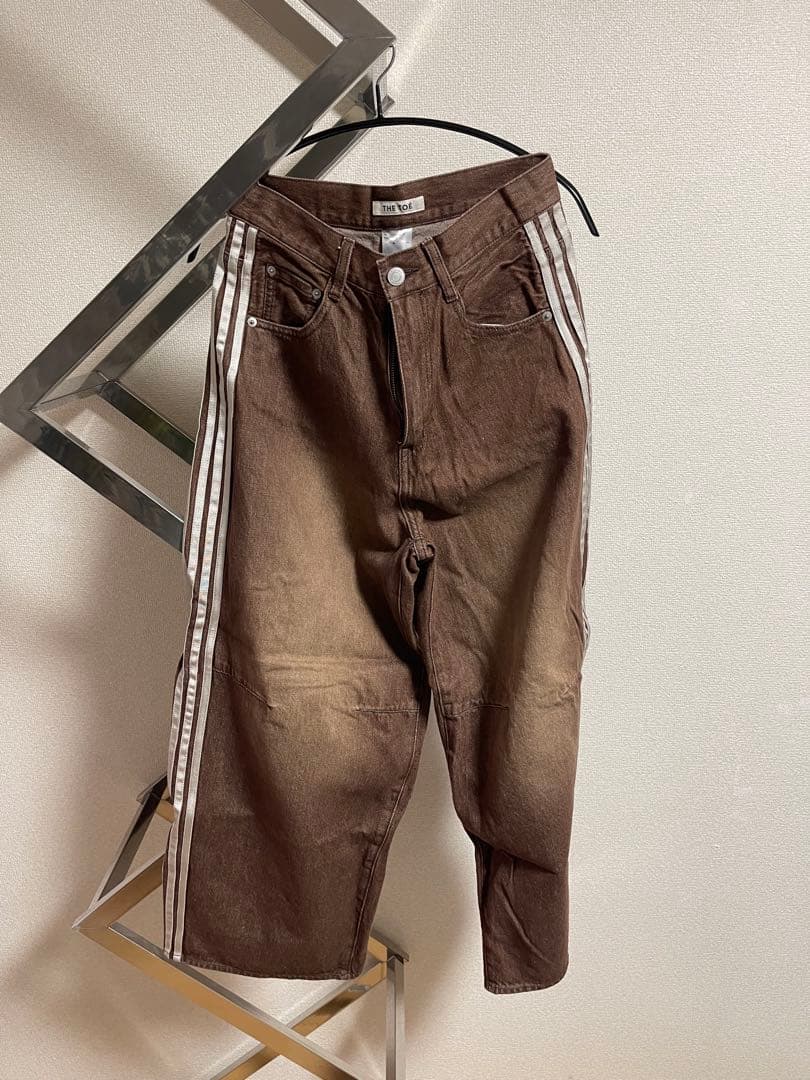 THETOE Emirates Track Denim Pants ブラウン