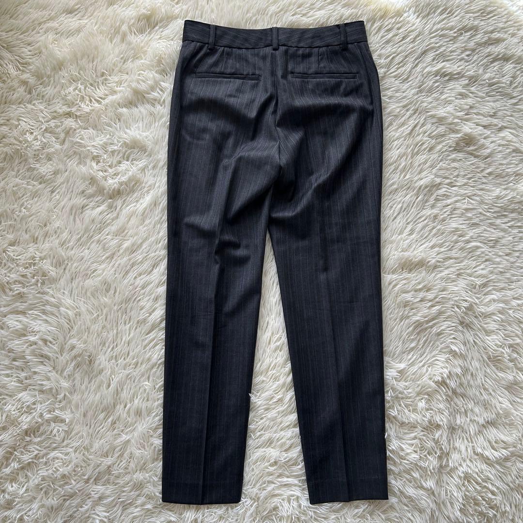 近年 セオリーリュクス パンツスーツ 最高級生地 ロロピアーナ グレー シルク混