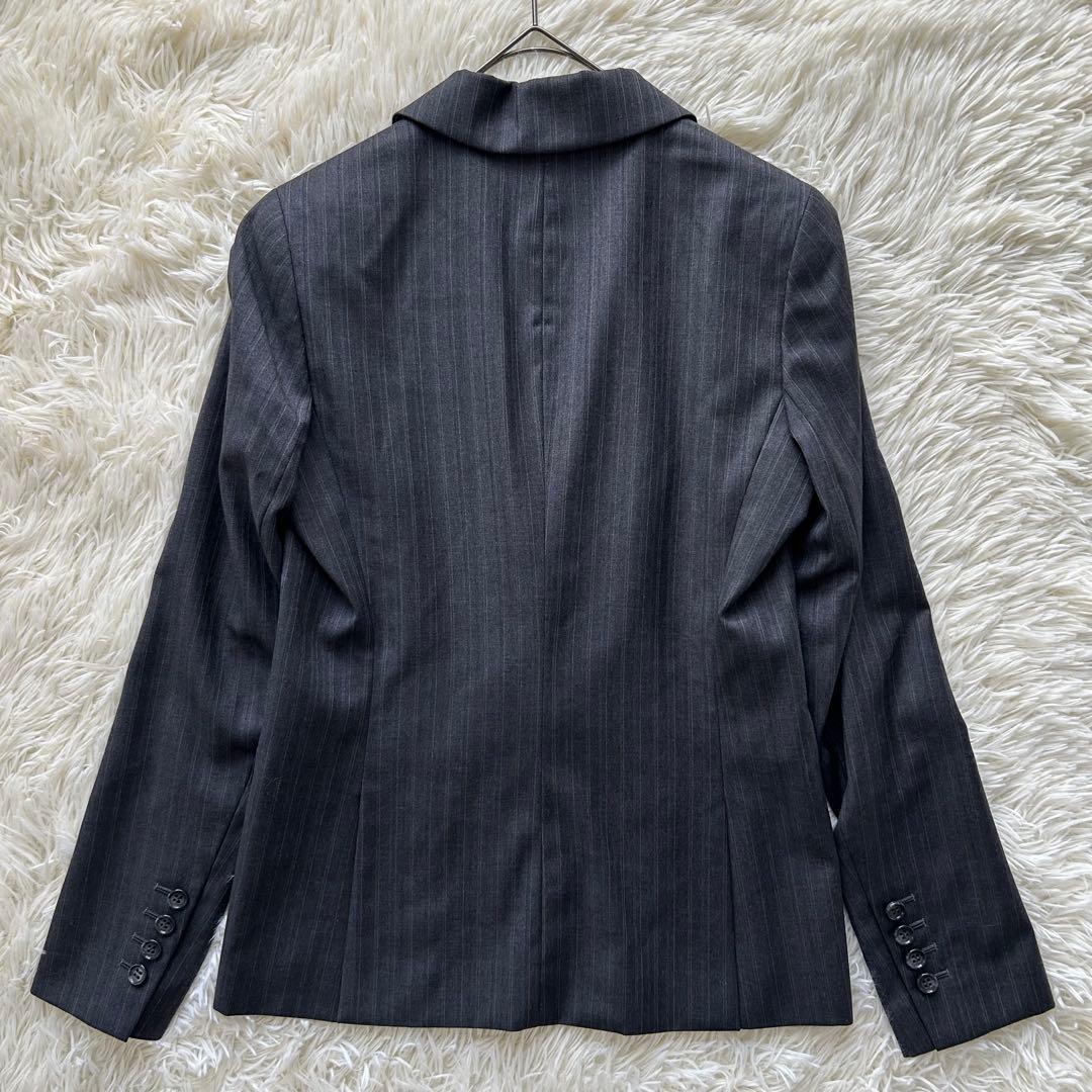 近年 セオリーリュクス パンツスーツ 最高級生地 ロロピアーナ グレー シルク混