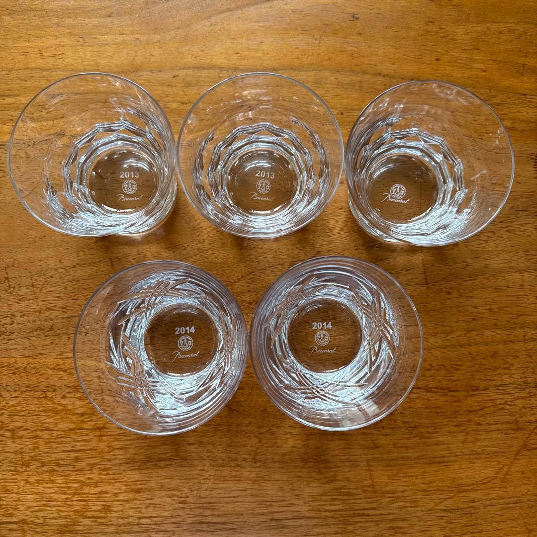 Baccara バカラグラス5点　2014×2個/2013×3個