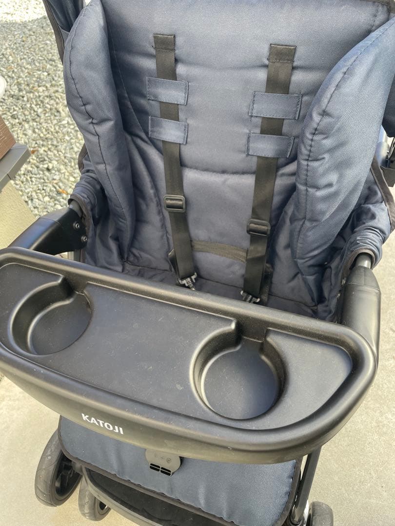 （12/26中発送可能）KATOJI ネイビー ベビーカー２人乗り