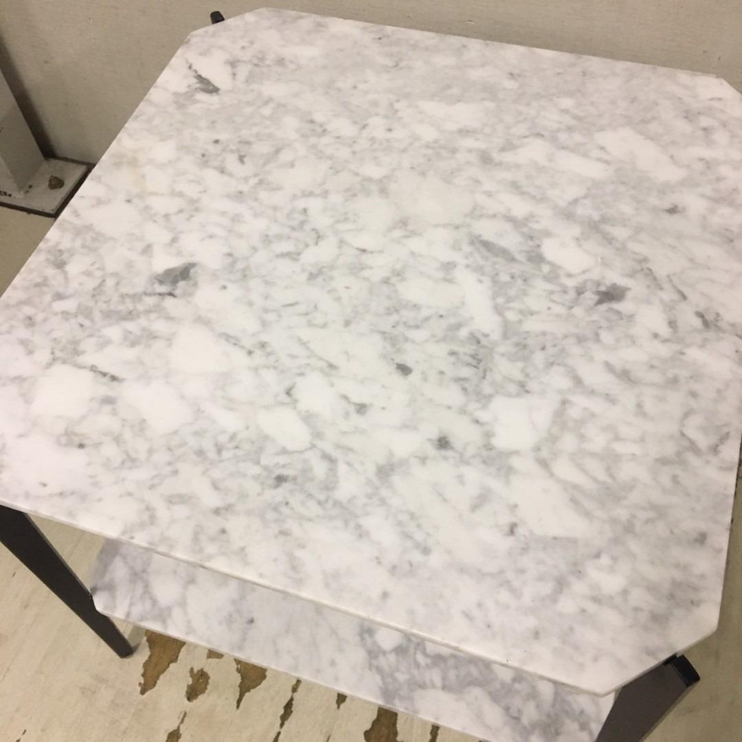 25023 大理石サイドテーブル　2段　幅50cm