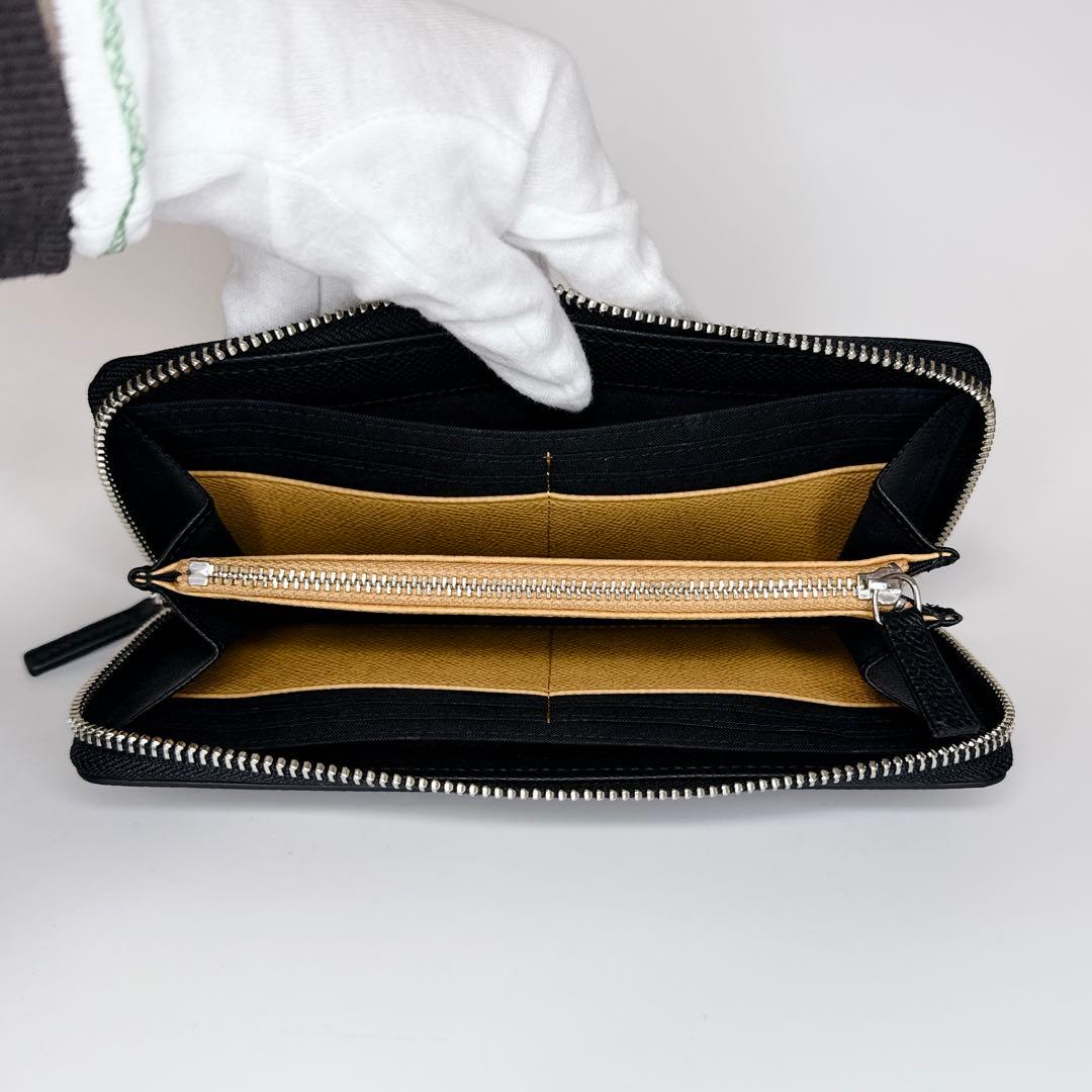 【未使用級】ポロ ラウンドジップ レザー ウォレット ブラック 箱付き