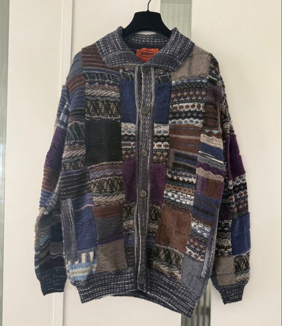 MISSONI パッチワークカーディガン サイズ48