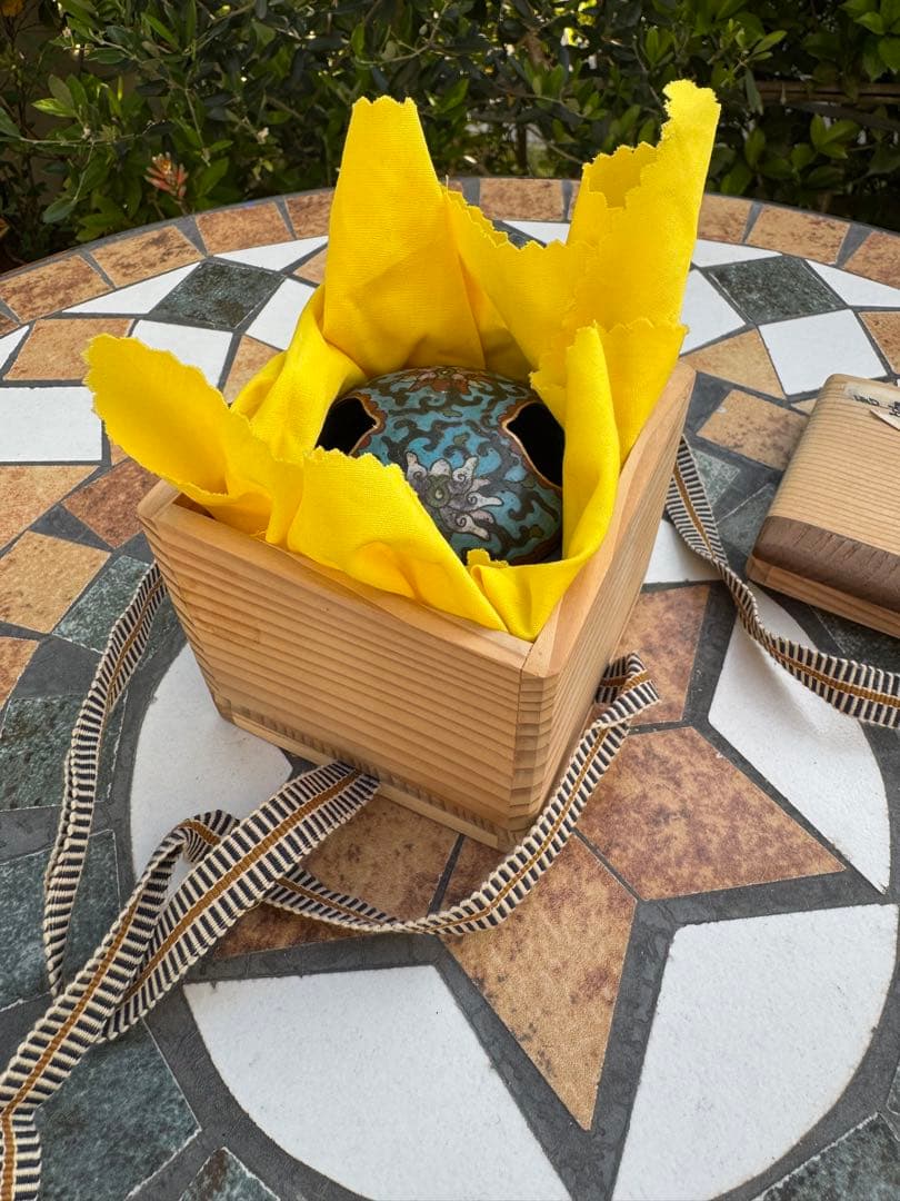 中国美術　景泰藍　七宝　香炉　唐物　骨董　共箱