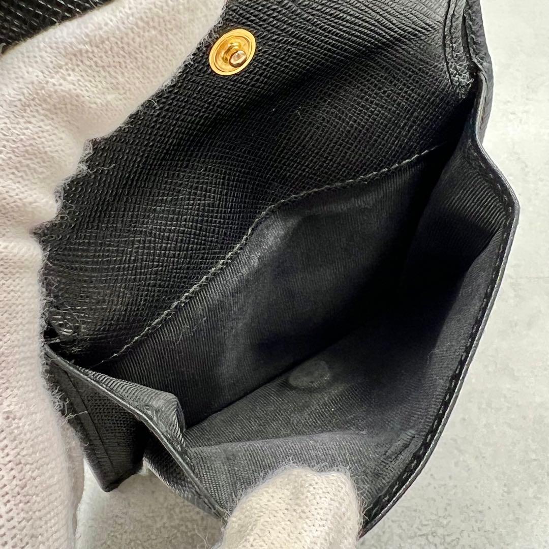 専用　PRADA サフィアーノ ブラック レザー 折り財布 8149