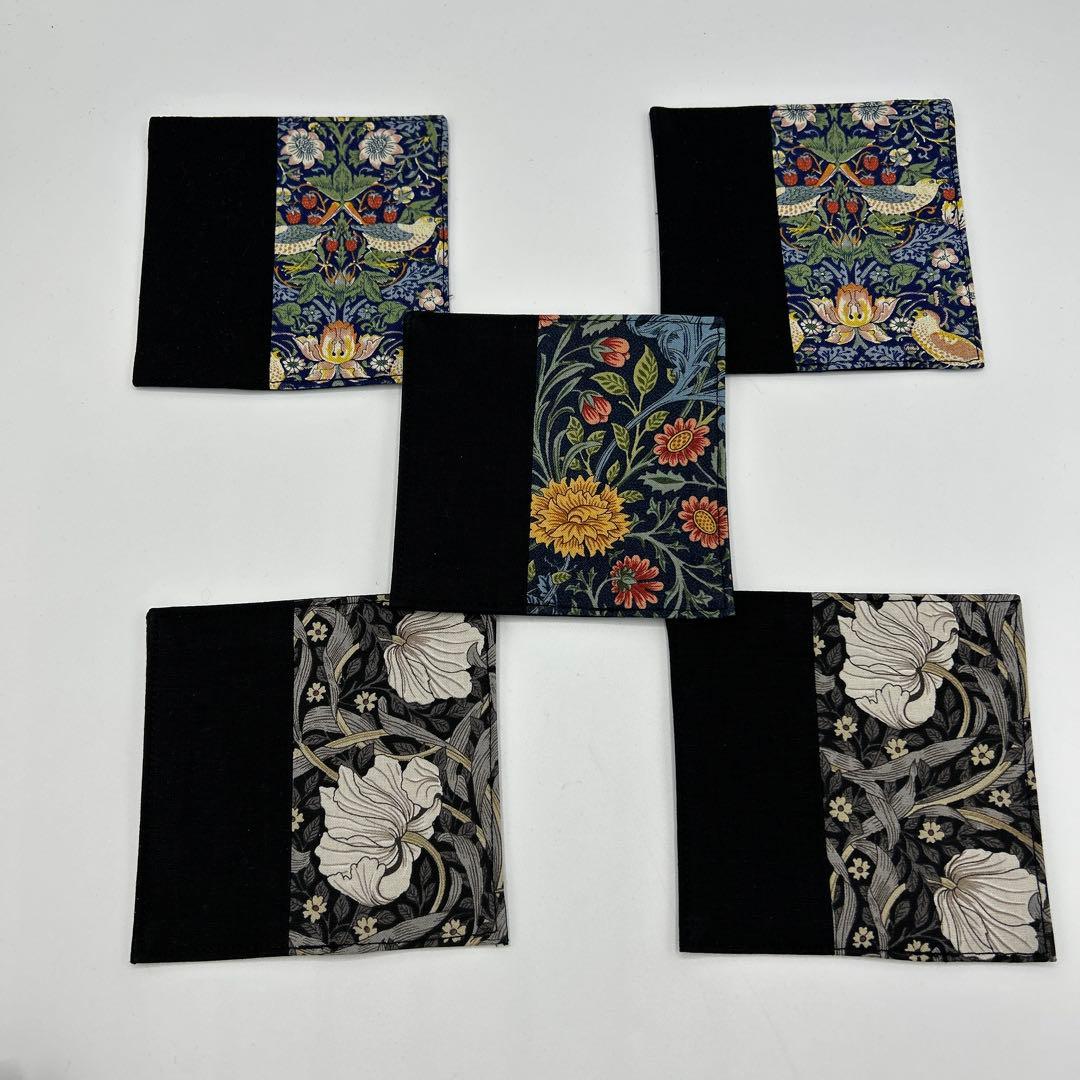 2313 ウィリアムモリス　多柄　コースター　50枚組　ハンドメイド