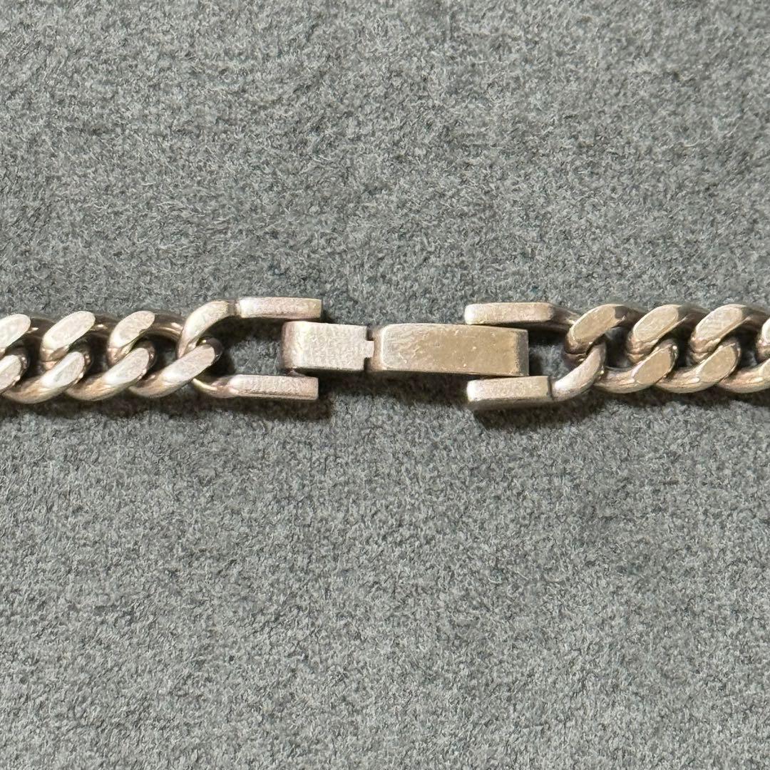 希少！シルバー925 2面シングル喜平ネックレス 60cm 67g 太め