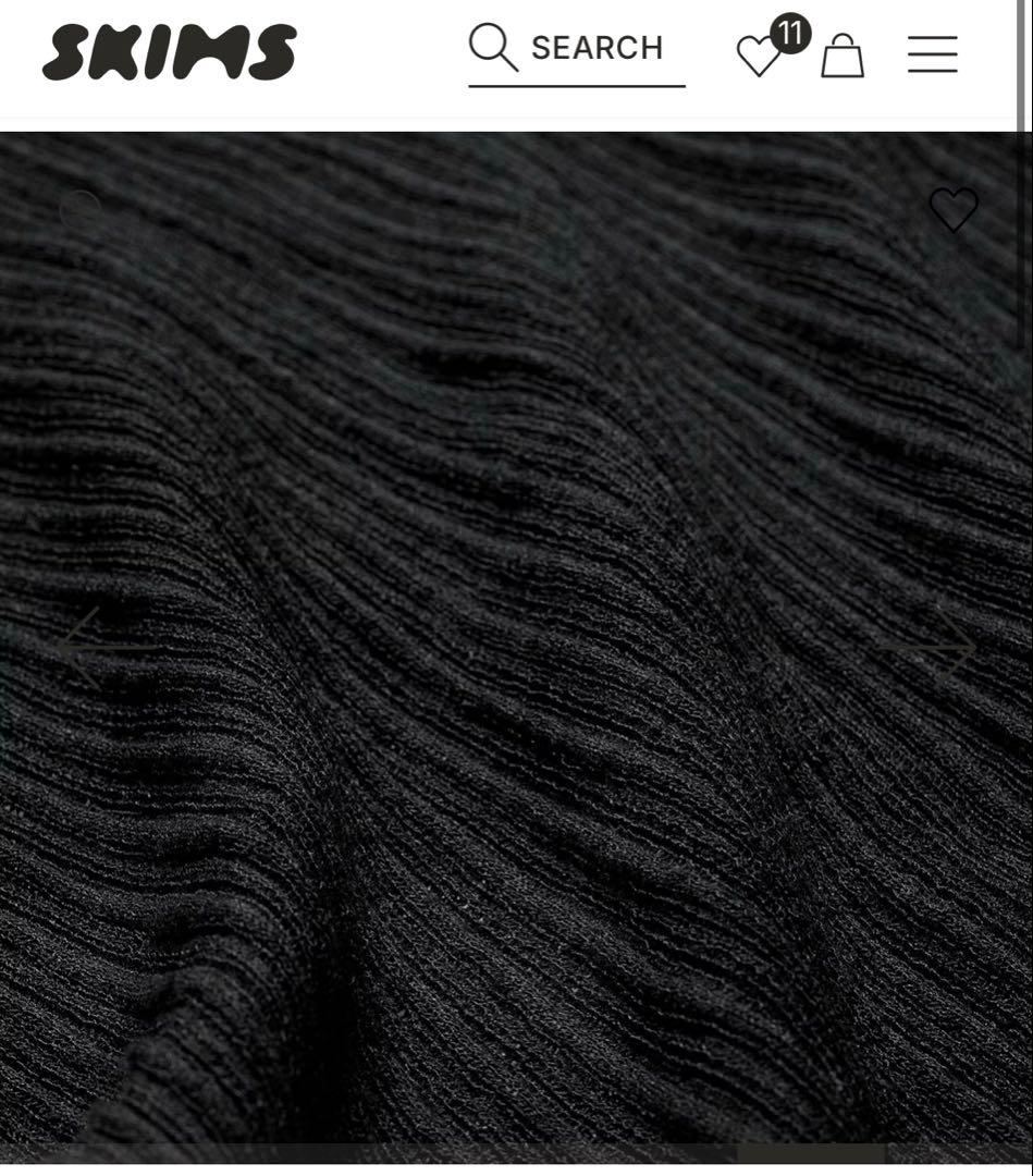 トップス SKIMS Sheer Knit Long Sleeve Henley