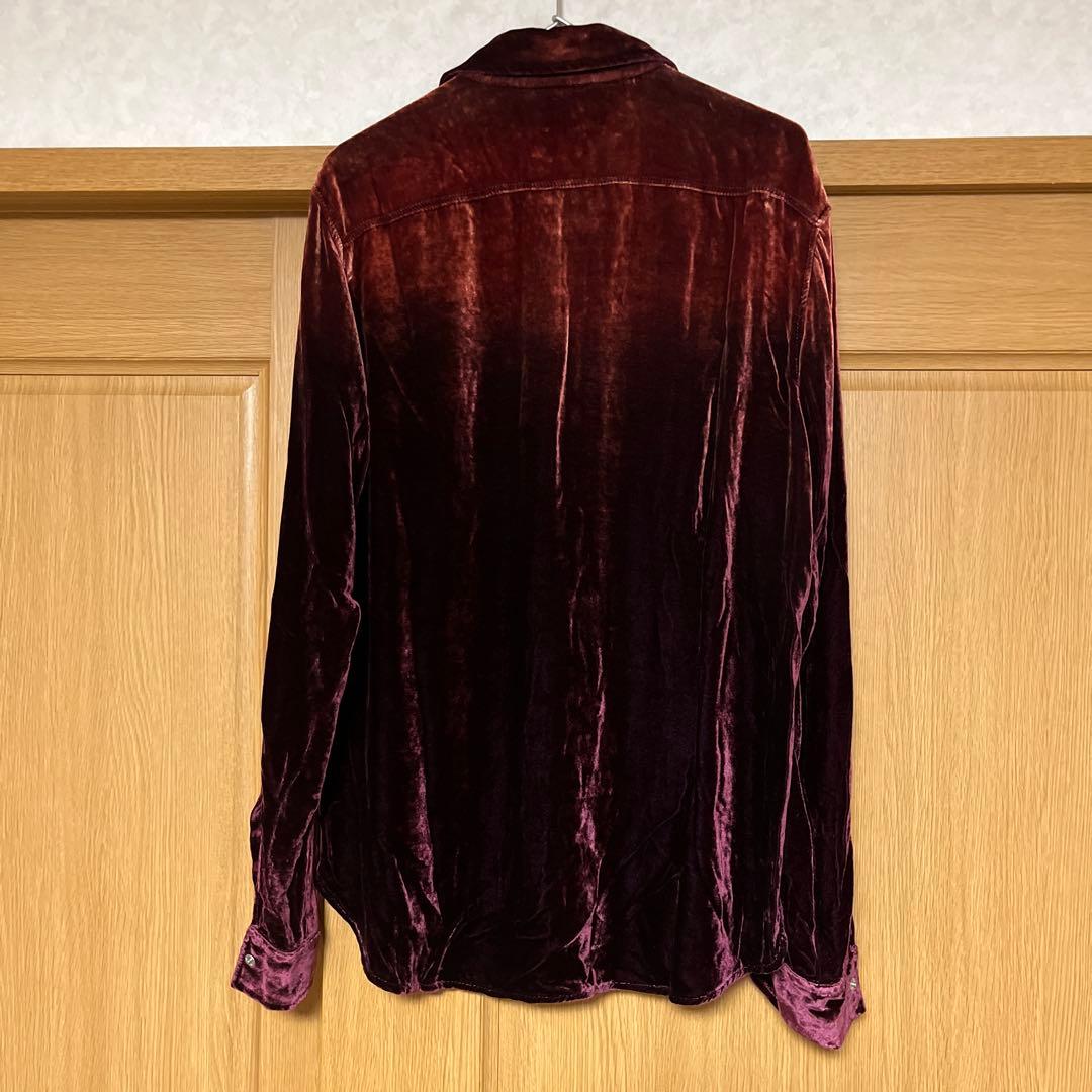 SAINT LAURENT　サンローラン　ベロアベルベットシャツ　ほぼ新品　L