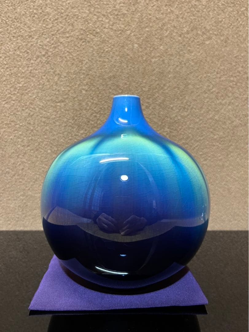 人間国宝　三代徳田八十吉　壺