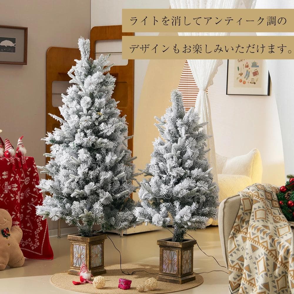 超人気！【高150cm 雪化粧】 クリスマスツリ Green+White