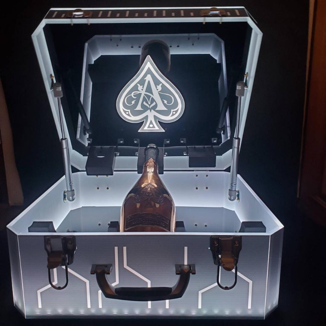 アルマンド ディスプレイ LED アタッシュ ケース ライト シャンパン クラブ