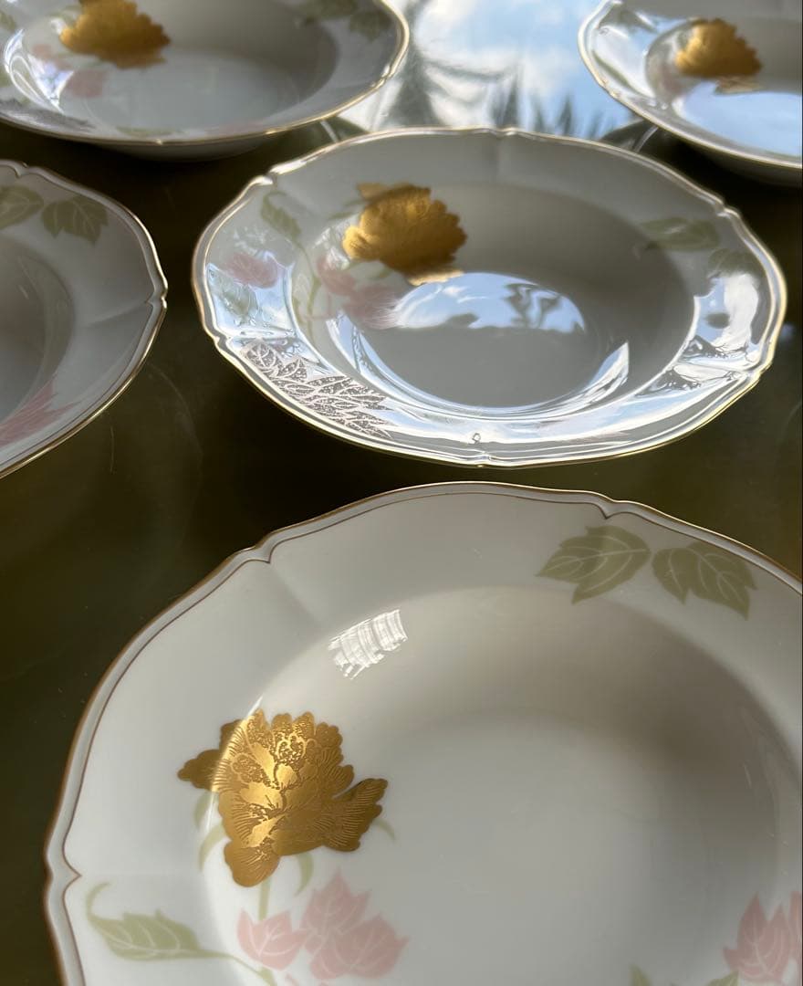 【大倉陶園】ディナー深皿プレート6枚②