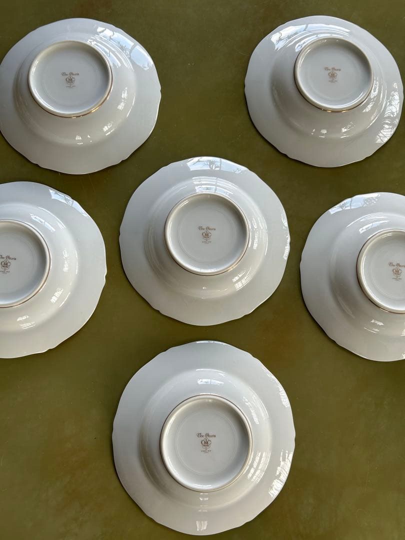 【大倉陶園】ディナー深皿プレート6枚②