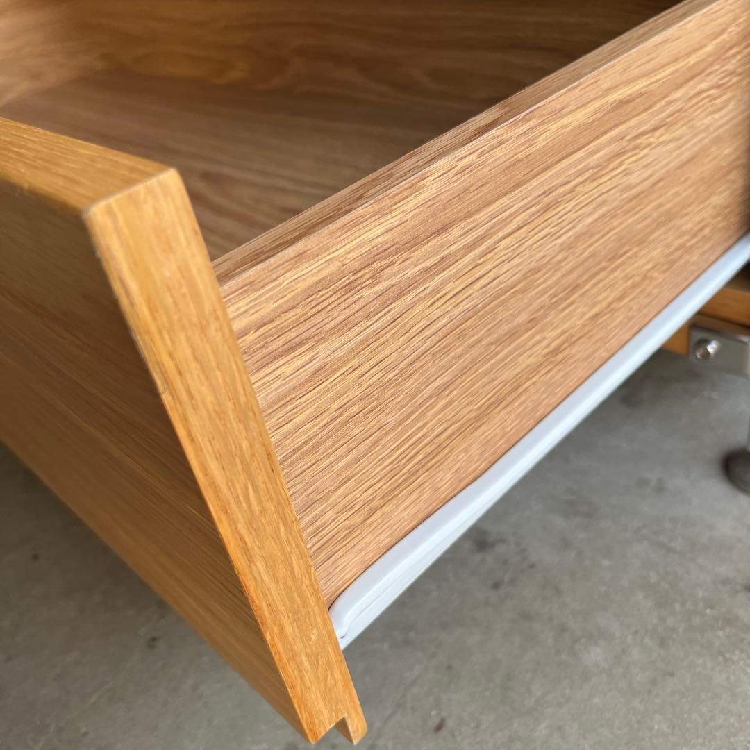 ホシ★無印ステンレスユニットシェルフ・オーク材・ワードローブ・バスケット付