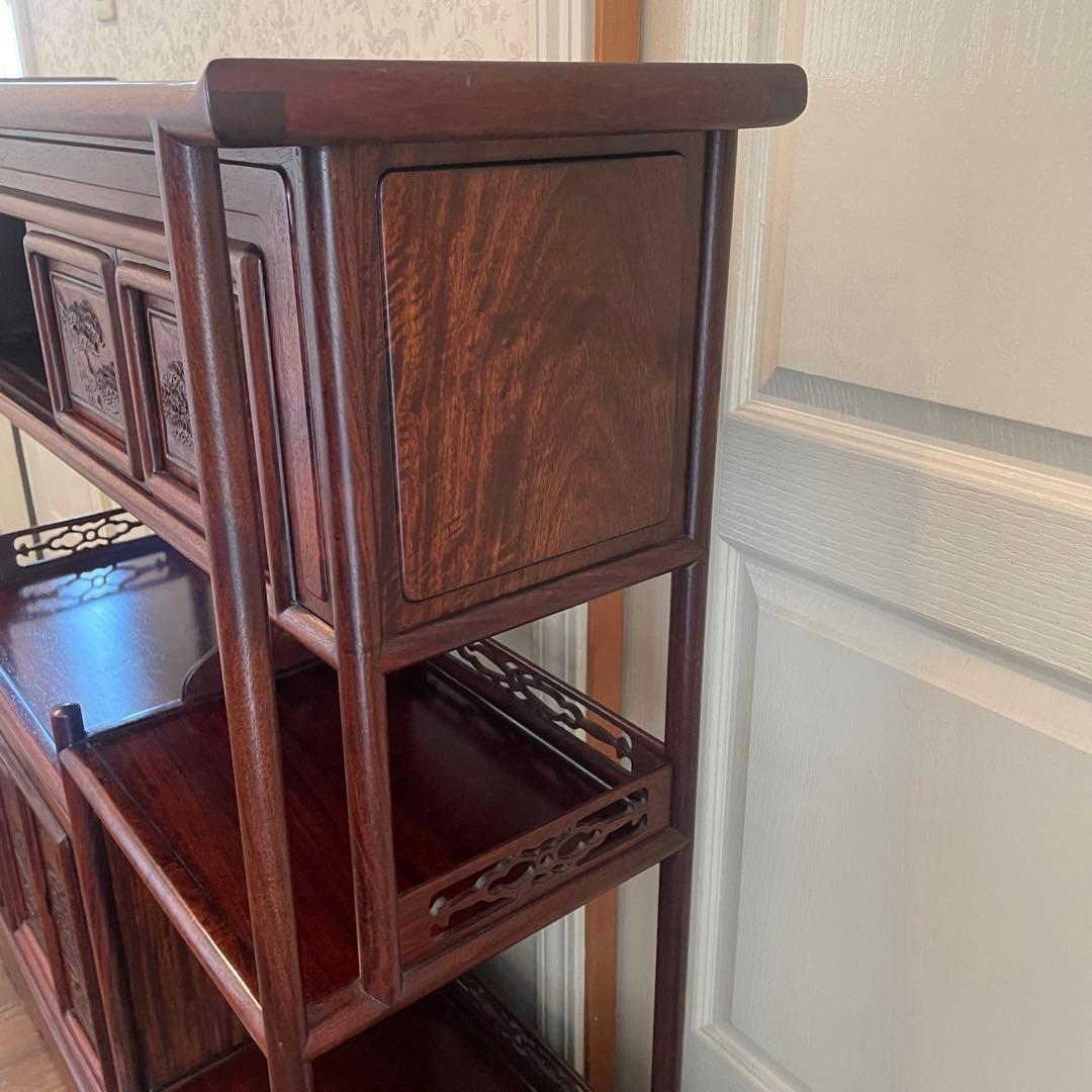 唐木家具 【美品】茶箪笥 ヴィンテージ　飾り棚 アンティーク家具　和家具