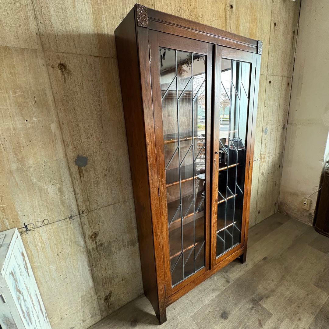 英国アンティーク　ブックラック　キャビネット　本棚　イギリス　ヴィンテージ