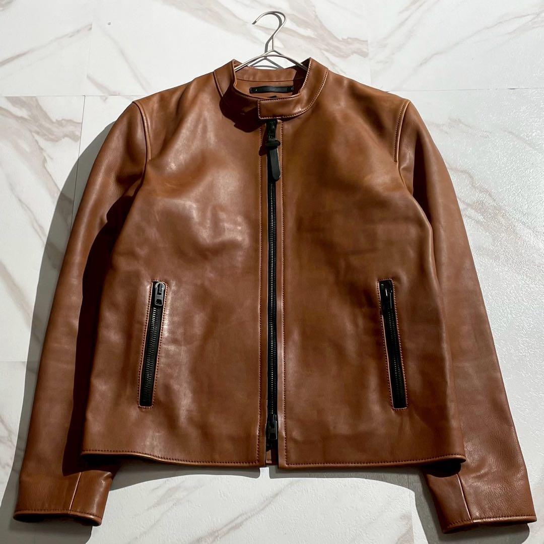 ジャケット・アウター COACH Mint Single Riders Jacket Leather
