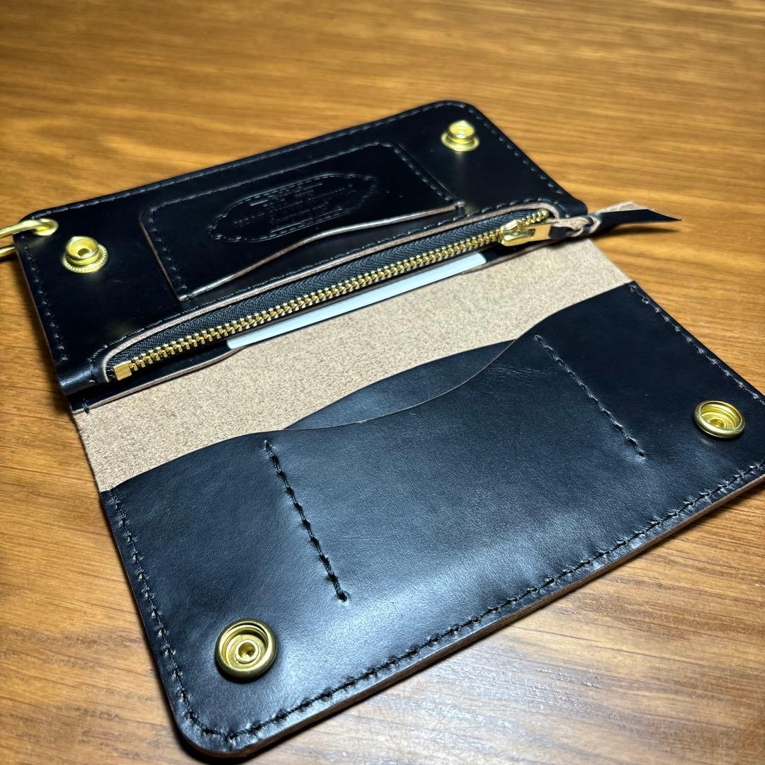 AN※プロフ必読　2層ロングタイプ　フリーポケット付き　糸ブラック