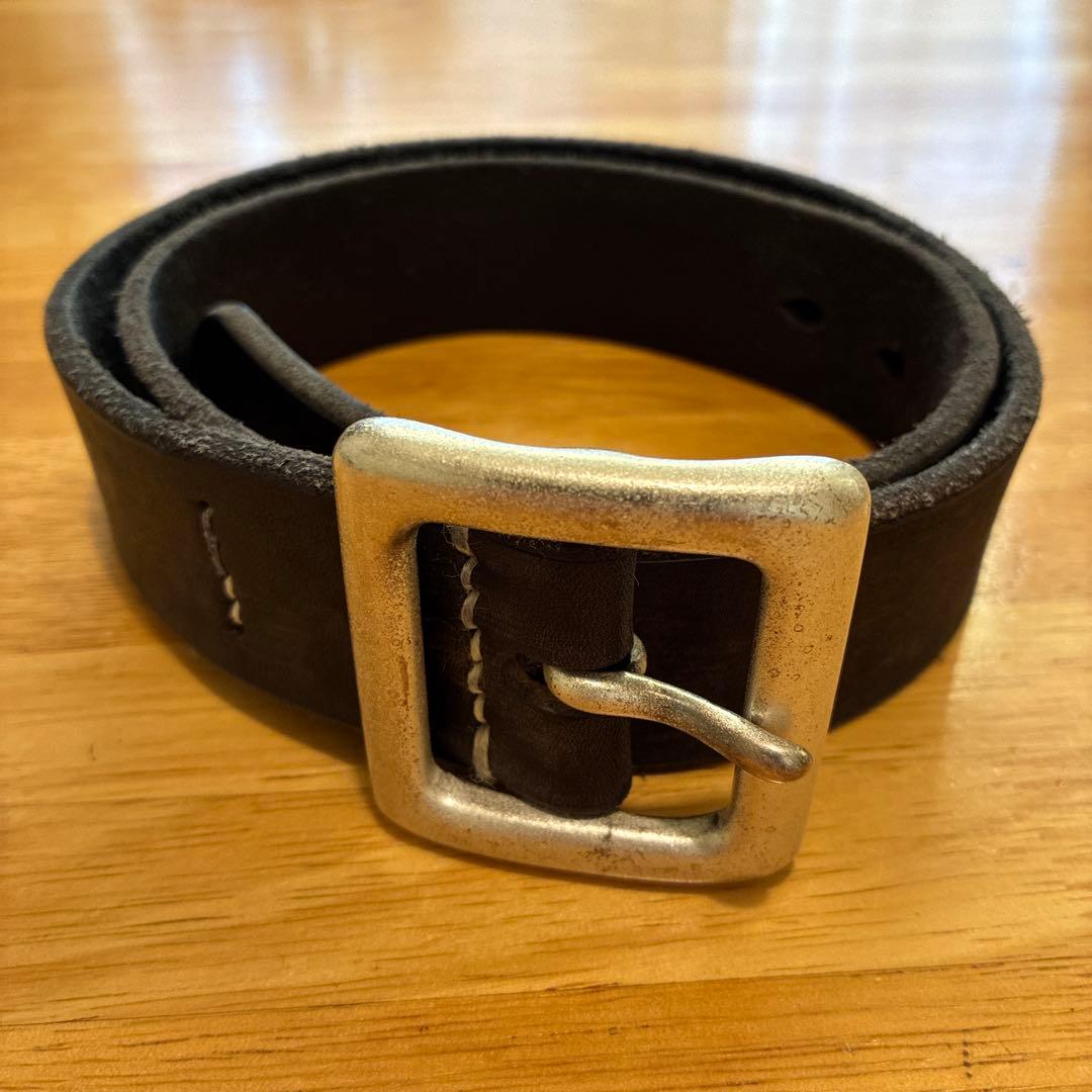 フルカウント　銀泥メッキ　ワイルドレザー　ギャリソンベルト　 サイズ32