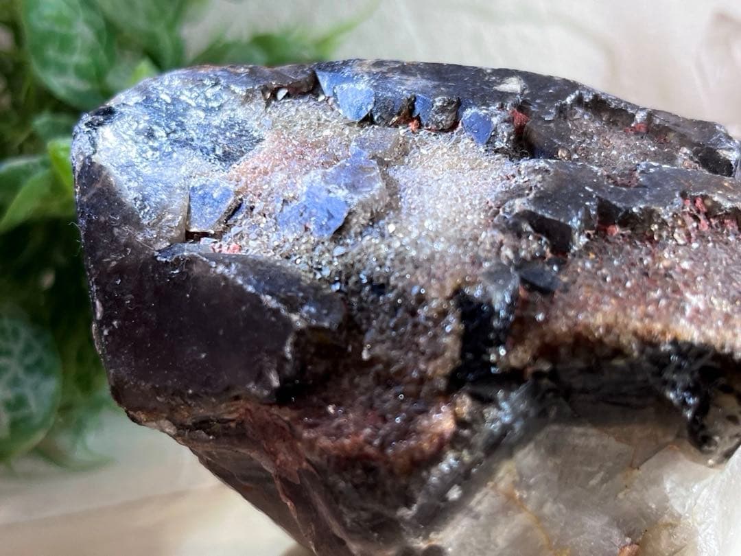 エッチドクォーツ　モリオン　黒水晶　原石　ラフストーン 蝕像水晶