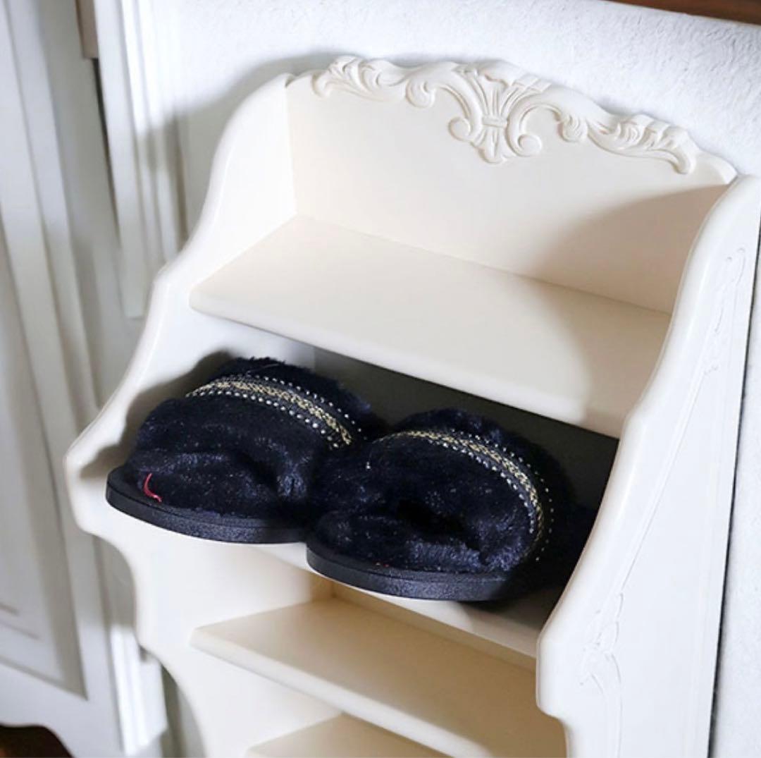 204【新品】ヨーロピアン クラシック スリッパラック アンティークホワイト