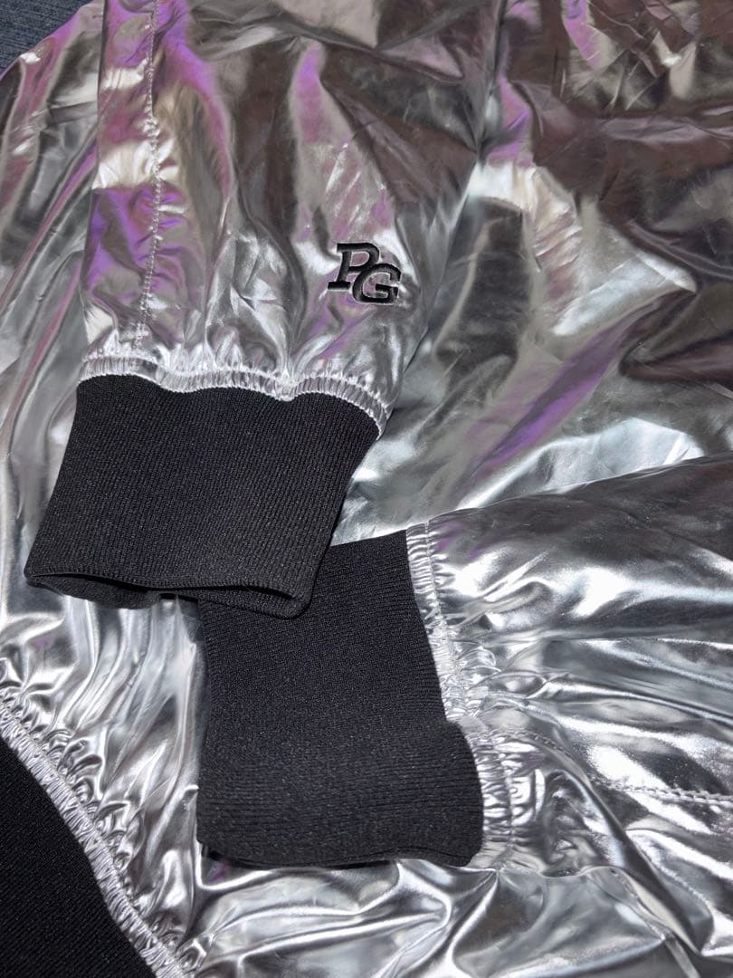 （超美品）パーリーゲイツ、プラチナシルバー、ジップジャケット、ブルゾン、サイズ4