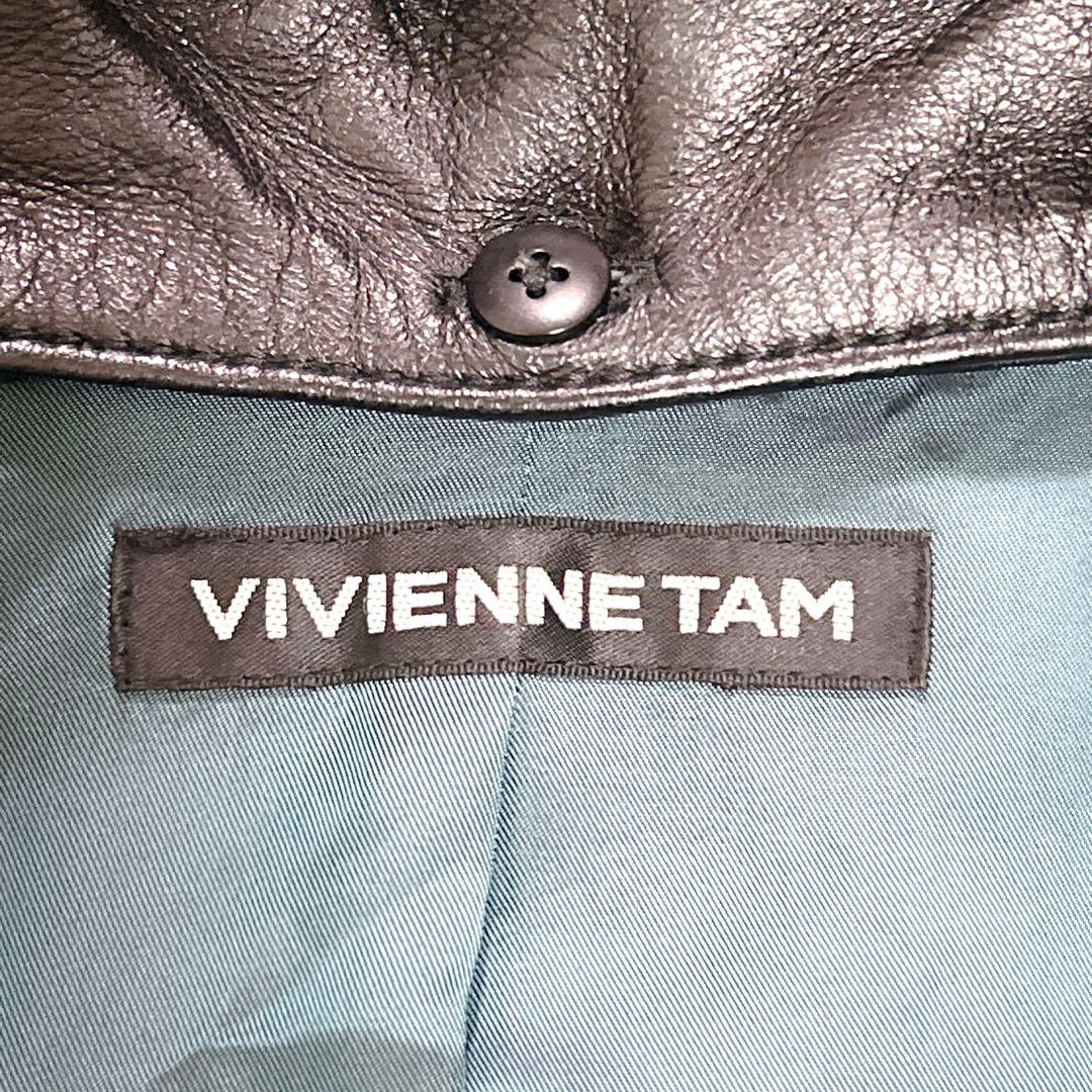 美品❤︎VIVIENNE TAM レザージャケット 羊革 ドラゴンボタン ブラック