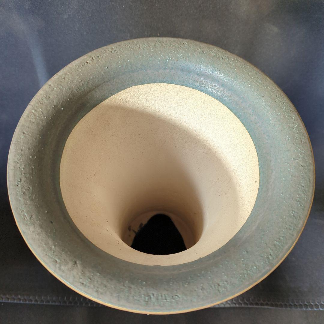 蘭鉢　フチ金　青銅　8号