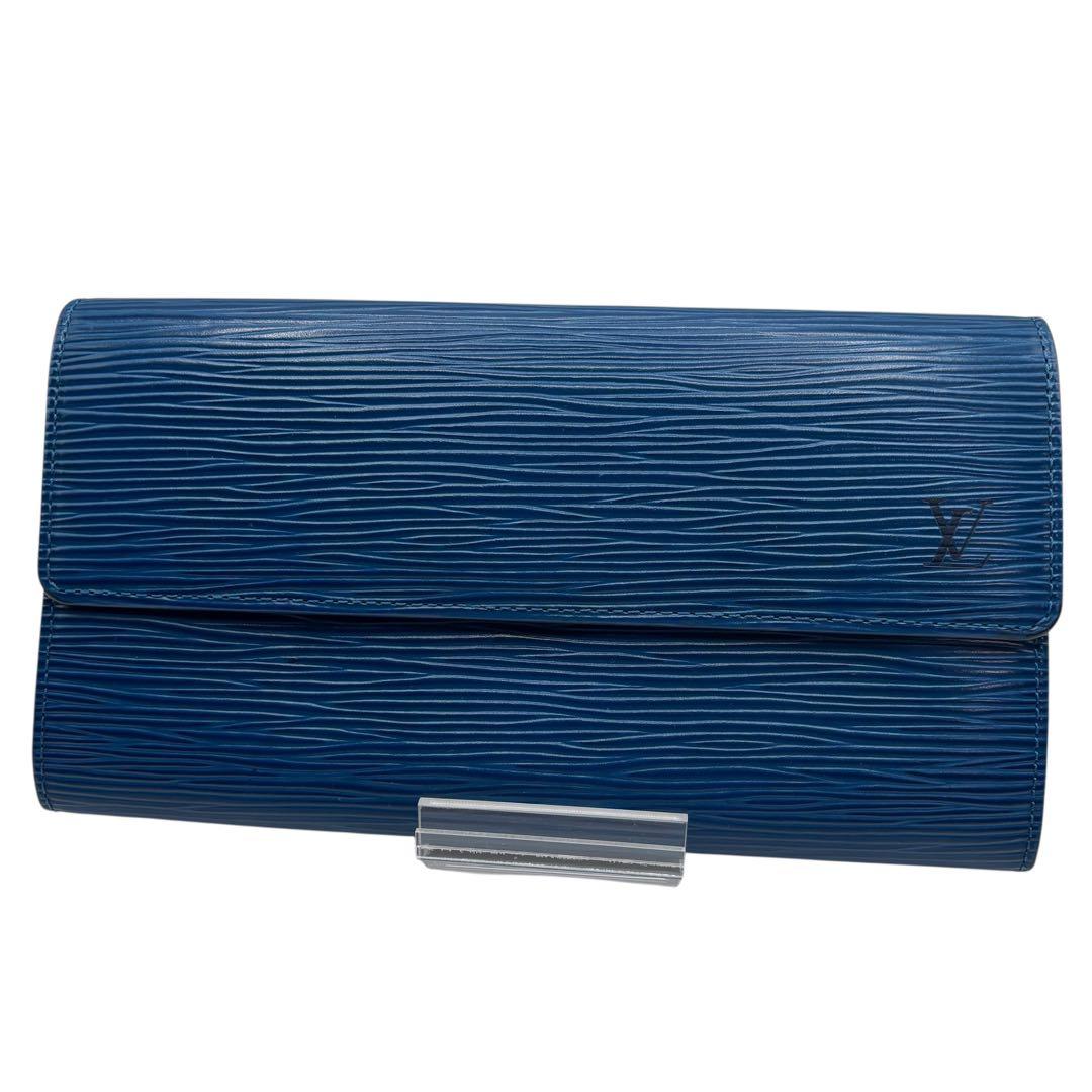 ルイ・ヴィトンエピ 長財布 ブルー ポルトモネ・クレディ M63565