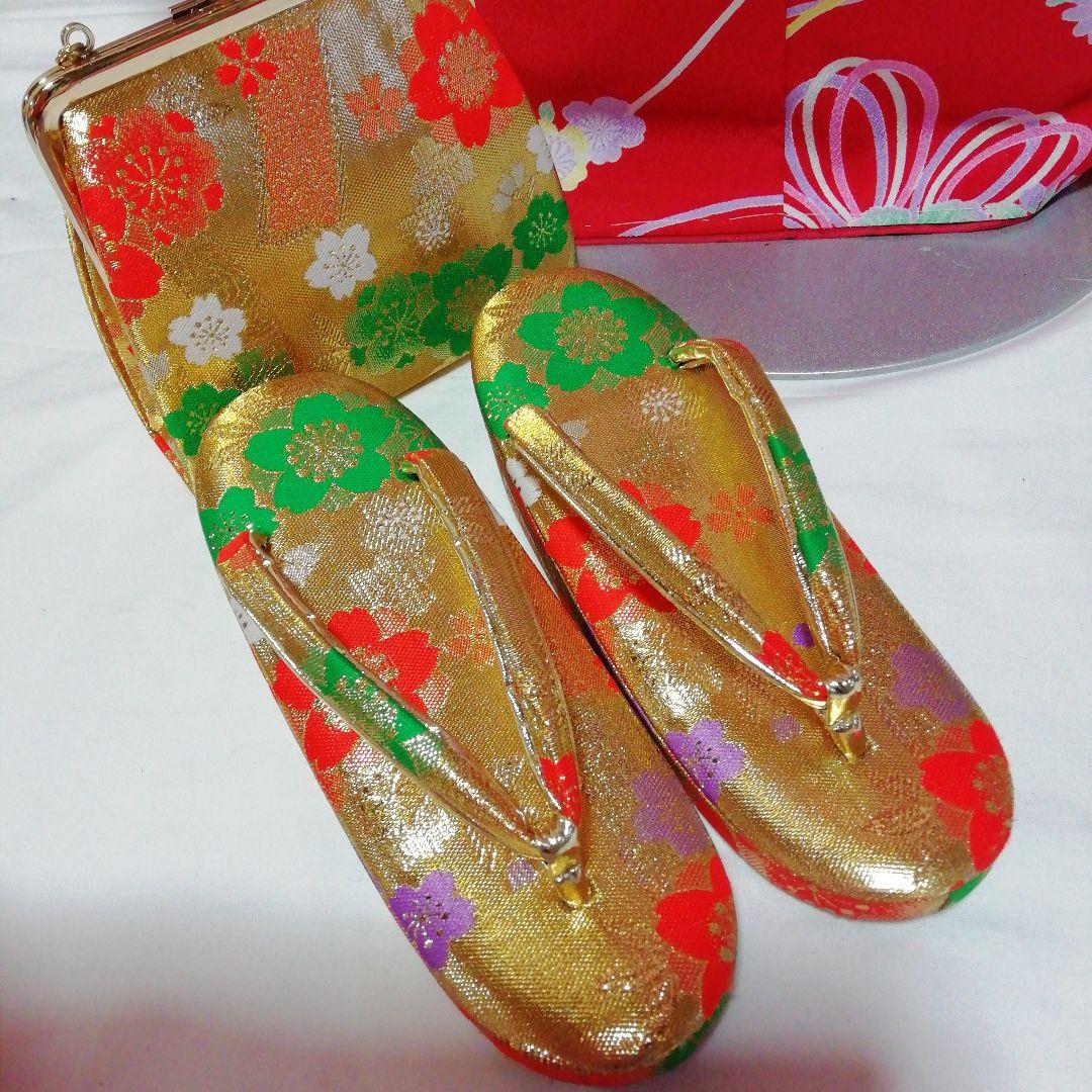 七五三　着物セット　赤色　薄紫　7歳　美品