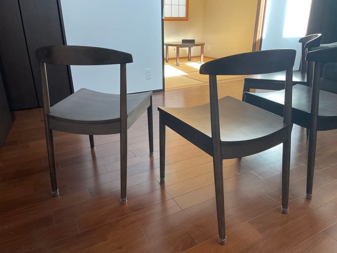 ダークブラウン 木製 ダイニングチェア☆1☆送料込