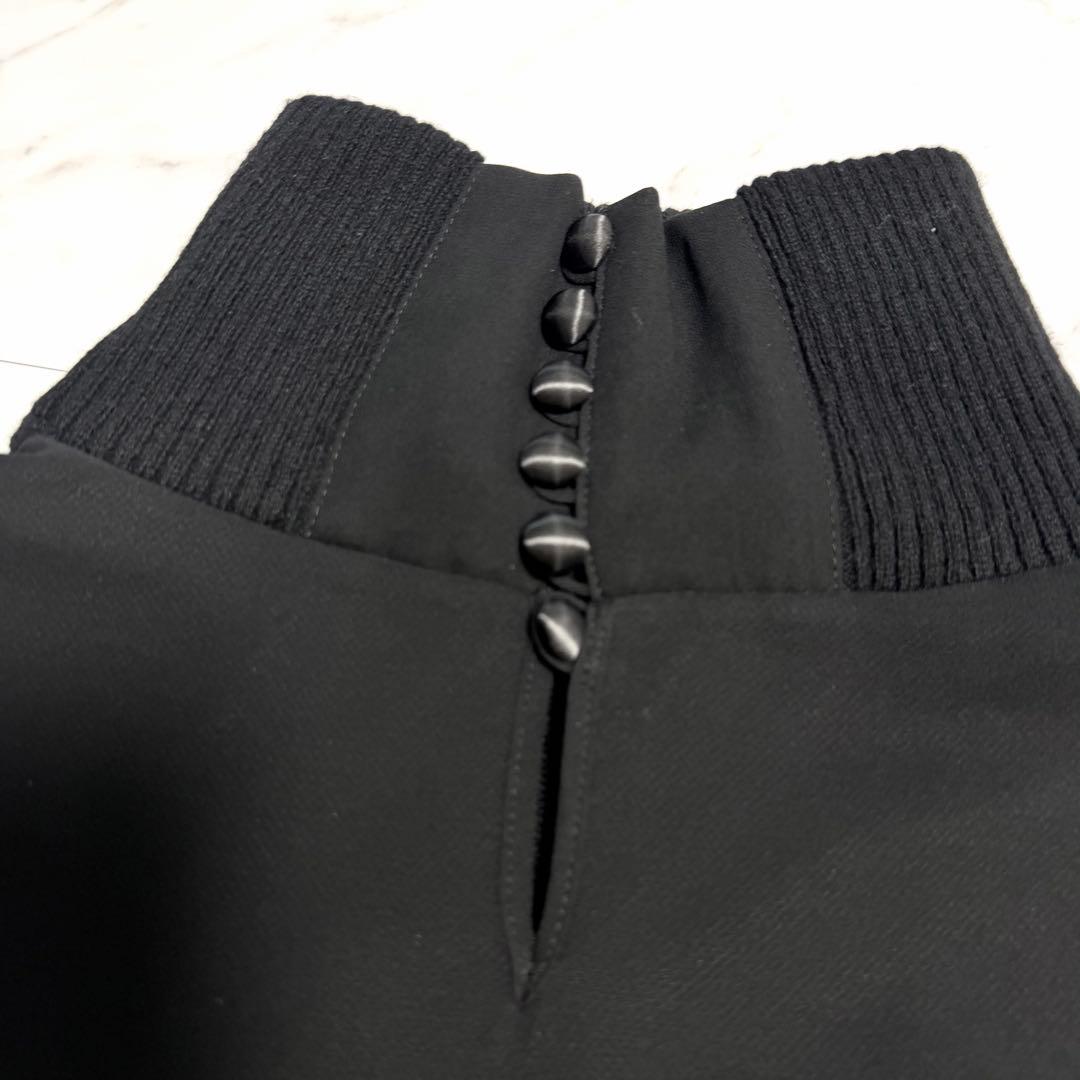 【美品】sacai バックプリーツ ドッキング ニット タートルネック サカイ