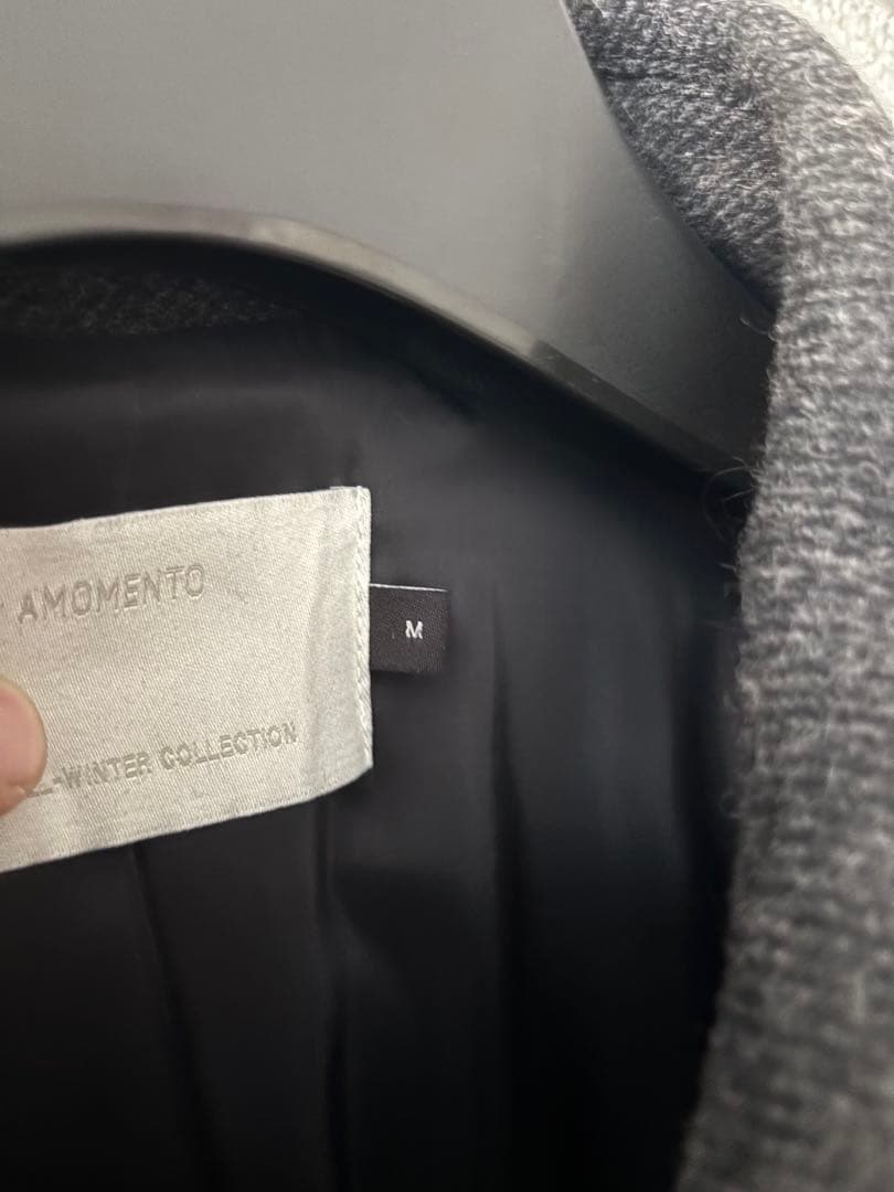 AMOMENTO ロングコート チャコール 韓国