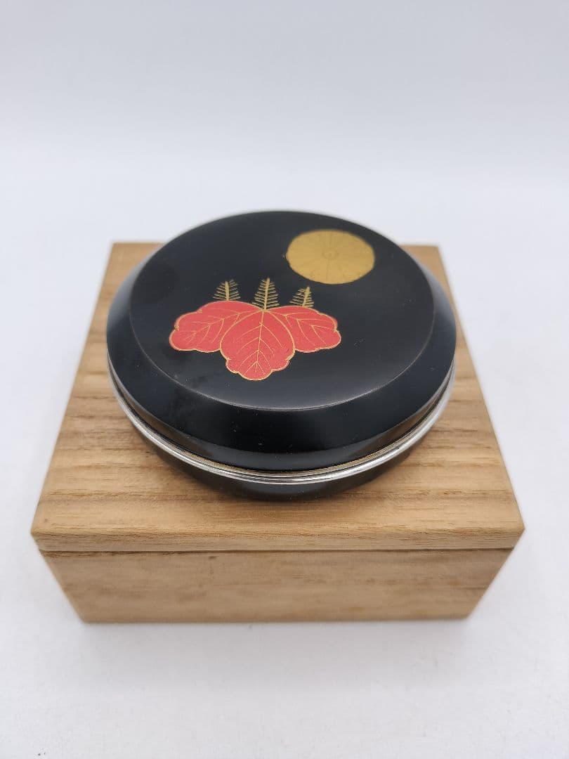 c863 香合 高台寺蒔絵 海仙在判 岡本湯斉　木箱 茶道具 古物