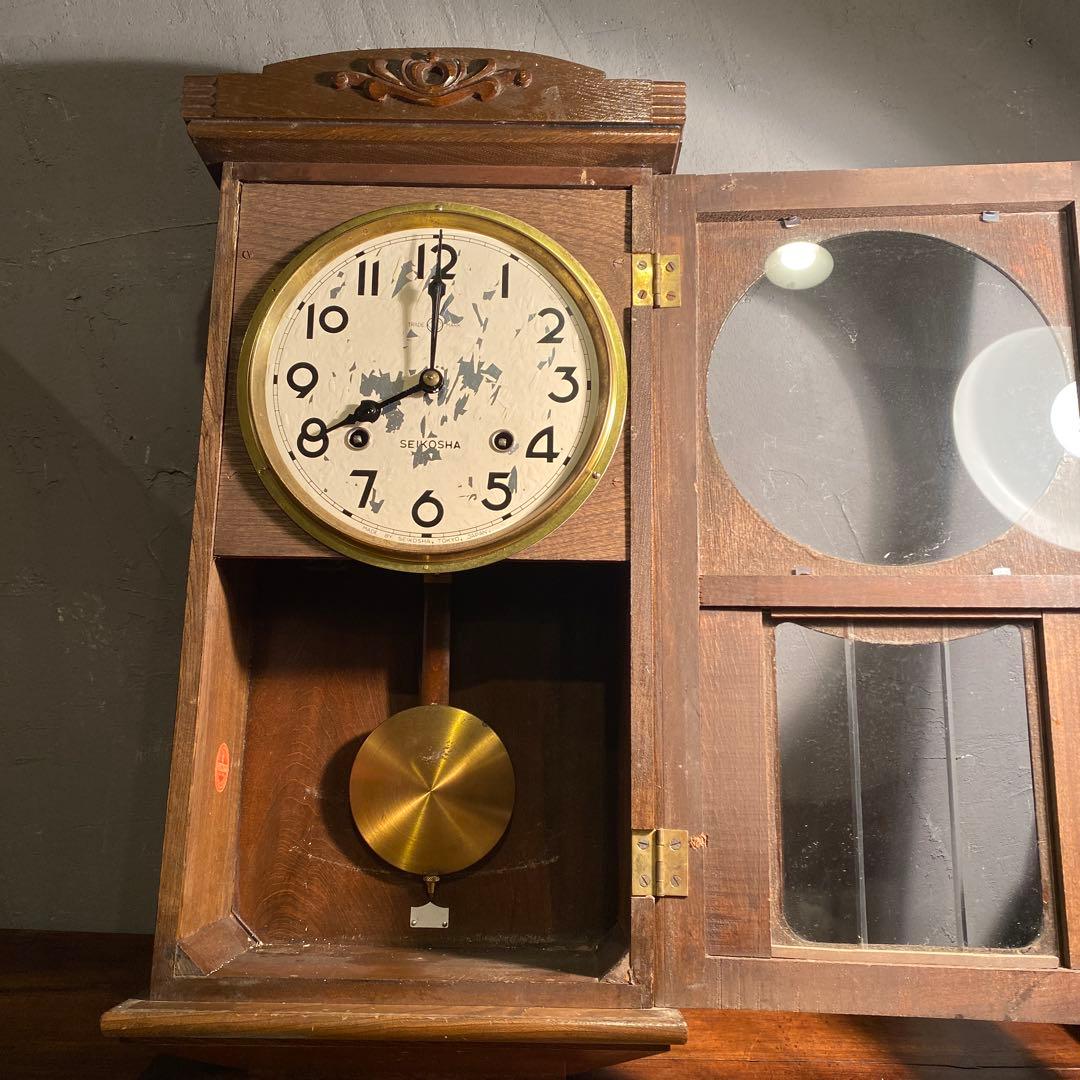 昭和中期 精工舎 柱時計 ボンボン時計 古家具 古民家 インテリア