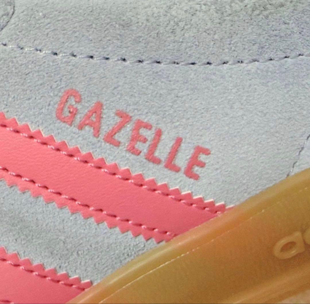 adidas ガゼル 23.0cm ライトブルー ピンク 美品 アディダス