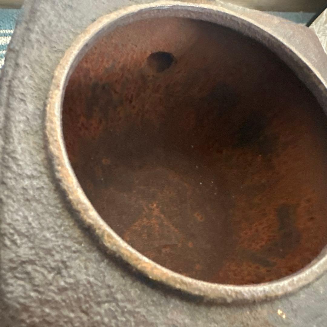 鉄瓶 正方形 明治 急須 煎茶道具 茶道具 茶器 金属工芸 時代物 古民家